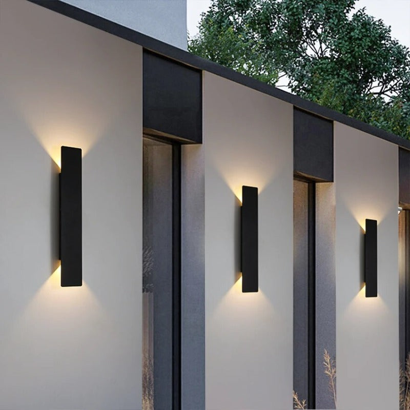 MEELANO Vejrbestandig Udendørs Væglampe med LED Belysning – Stilig Aluminium