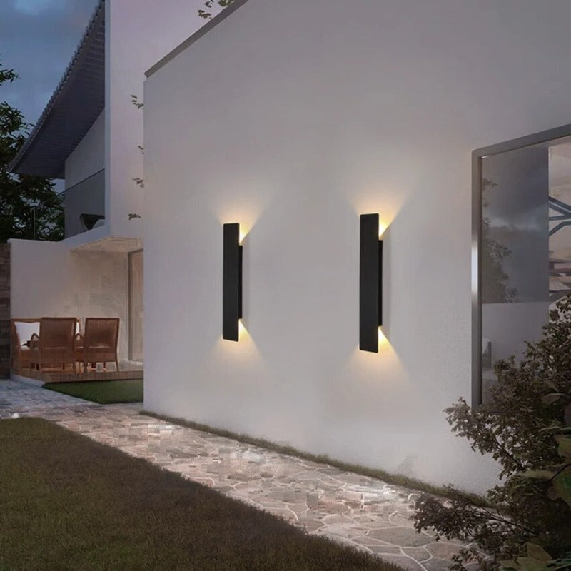 MEELANO Vejrbestandig Udendørs Væglampe med LED Belysning – Stilig Aluminium