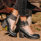 MEELANO Isana | Dame Vintage Sandalhæle med Ankelrem - Elegante Hæle & Stiletter