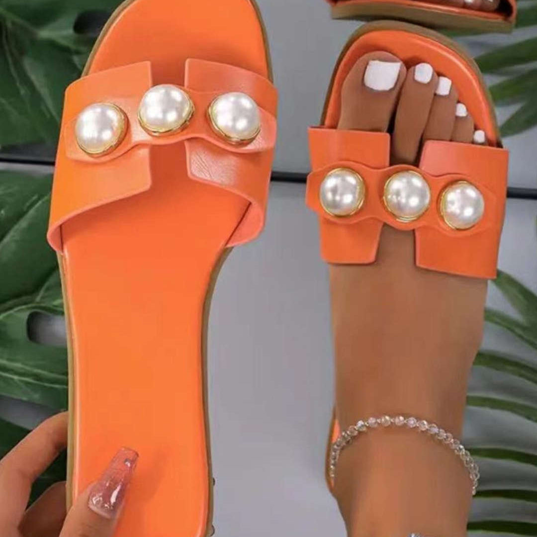 MEELANO Dame Sko i PU-læder – Ren Silhuet & Mandelformet Tå Orange