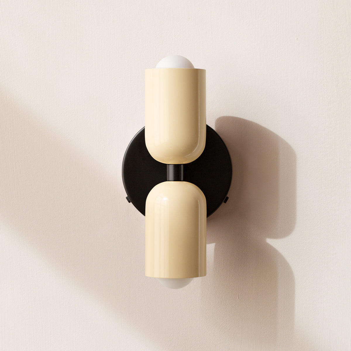 MEELANO Vintage Dobbelthoved Væglampe – Kreativ Retro Belysning til Hjemmet Beige