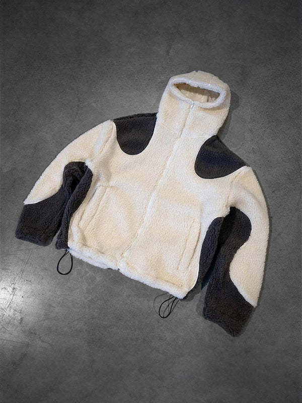 MEELANO Fleece-Hættetrøje Med Oversized Pasform Og Polarfleecestof Hvid