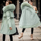 MEELANO Dame Varm Vandtæt Vinterjakke - Med slank pasform Grøn