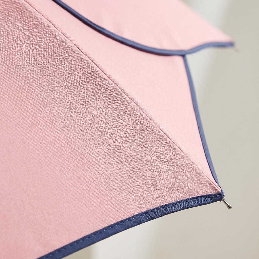 MEELANO Dameparaply med Blomsterform – Foldbar Paraply med Træhåndtag, UV-resistent & Vandafvisende Belægning, 100 cm – 6 Farver