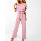 MEELANO Mørkeblå Dame Jumpsuit Komfortabel Og Elegant Til Date - Overall Rosa