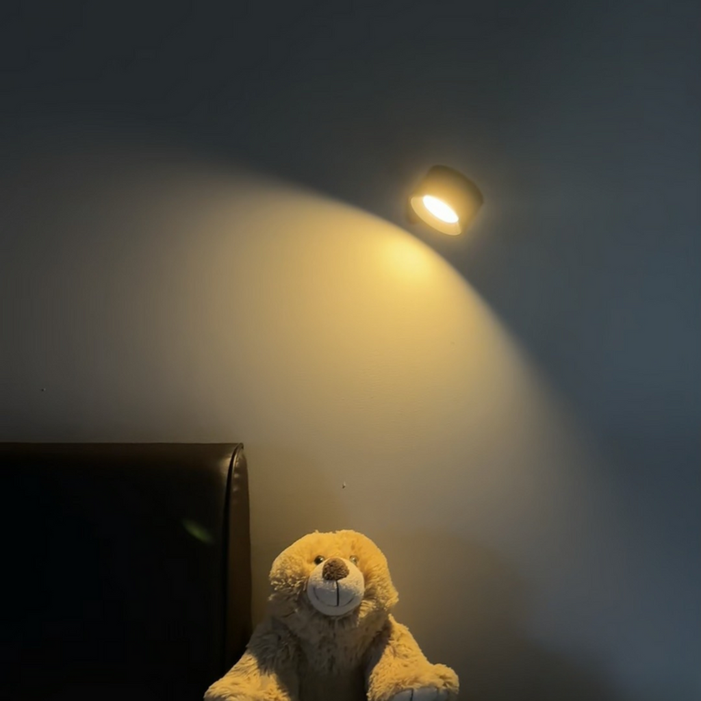 MEELANO Marthova WandBeam 360 – 2-i-1 Væglampe & Lommelygte med USB Opladning & 360° Rotation