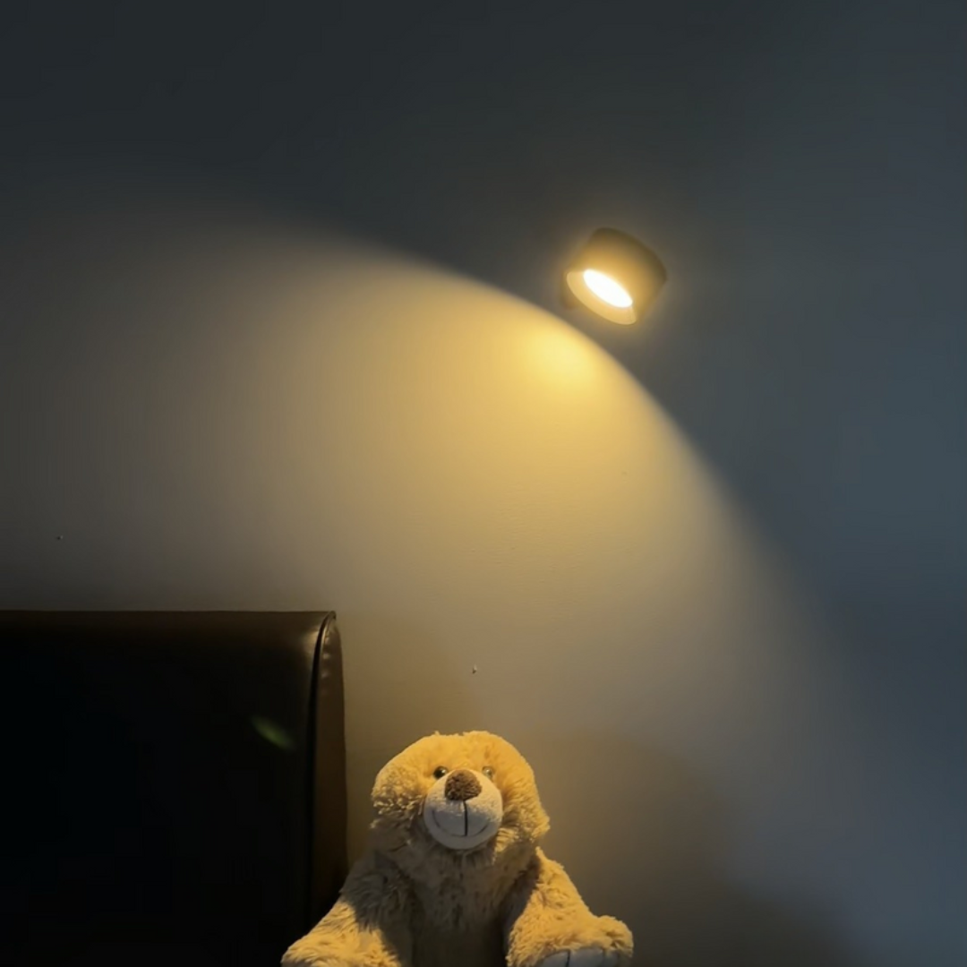 MEELANO Marthova WandBeam 360 – 2-i-1 Væglampe & Lommelygte med USB Opladning & 360° Rotation