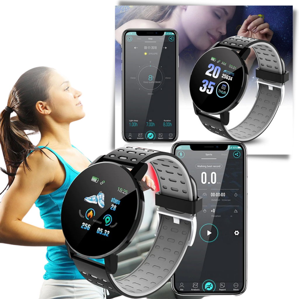 MEELANO Vandtæt Smartwatch Med Fitness Og Søvn Tracking Til Daglig
