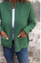 MEELANO Stilfuld Dame Cardigan - Varm og Blød Til Kølige Dage Grøn