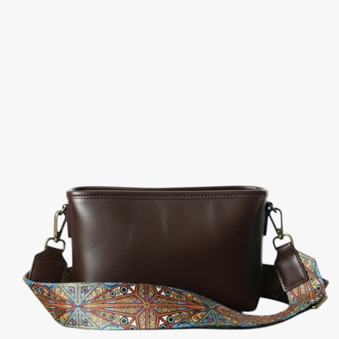 Roque | Vintage Lille Crossbody Taske - Dame Crossover Skuldertaske med Rem & Rum