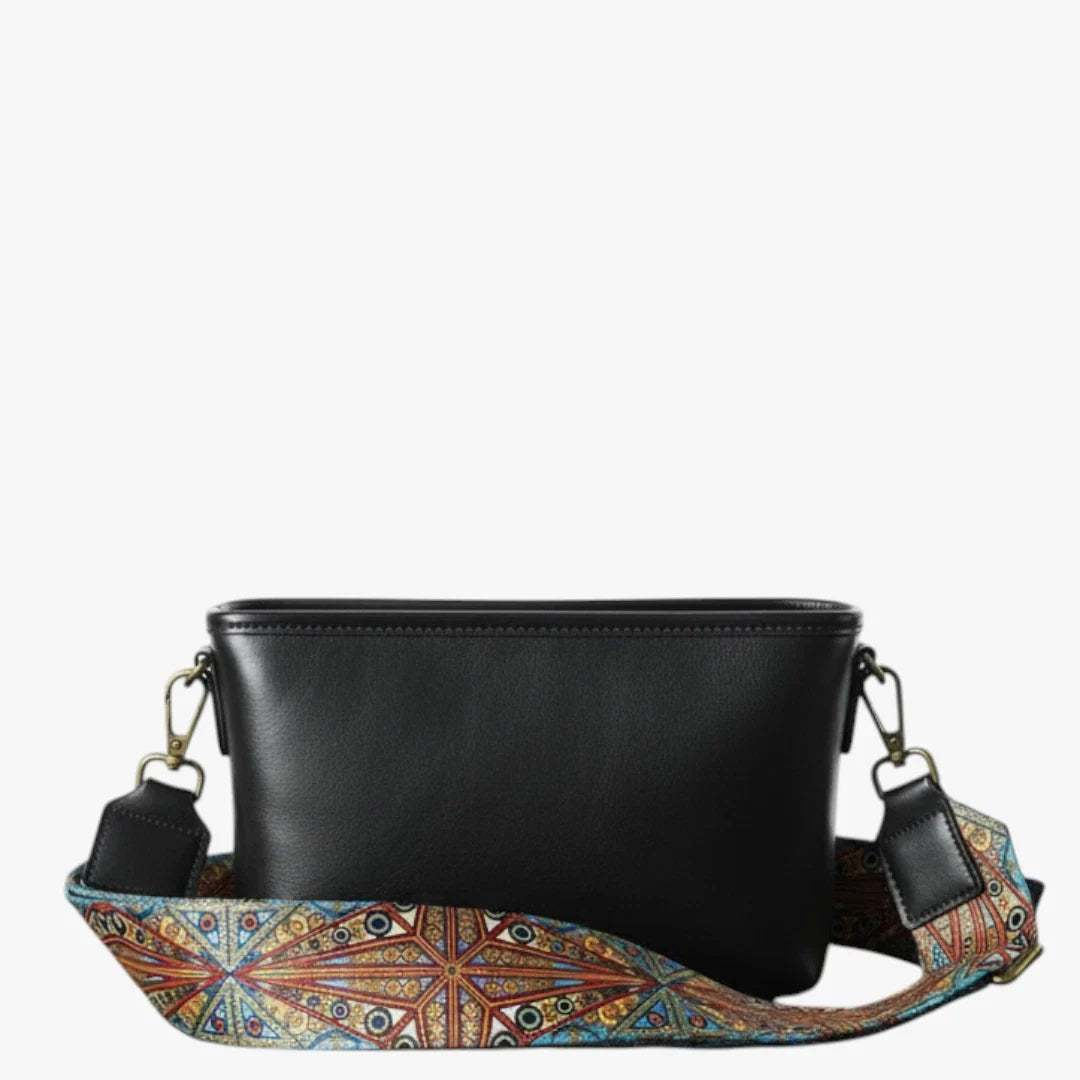 Roque | Vintage Lille Crossbody Taske - Dame Crossover Skuldertaske med Rem & Rum