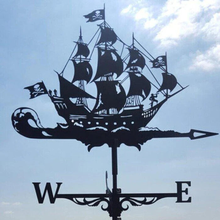 MEELANO Heksefigur Danser Med Vinden Havetilbehør Durable Vane Udendørs Piratskib