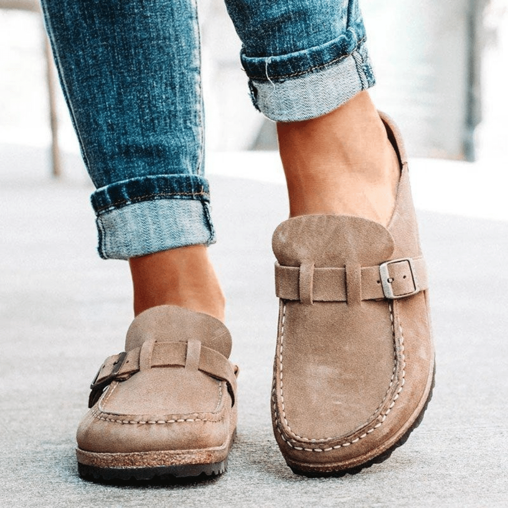MEELANO Komfortable Ergonomiske Sandaler Kvinder Med Memory Foam Khaki