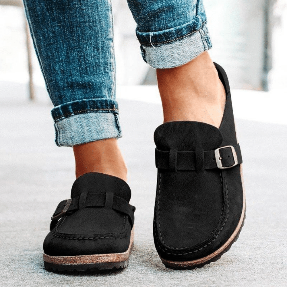 MEELANO Komfortable Ergonomiske Sandaler Kvinder Med Memory Foam Sort