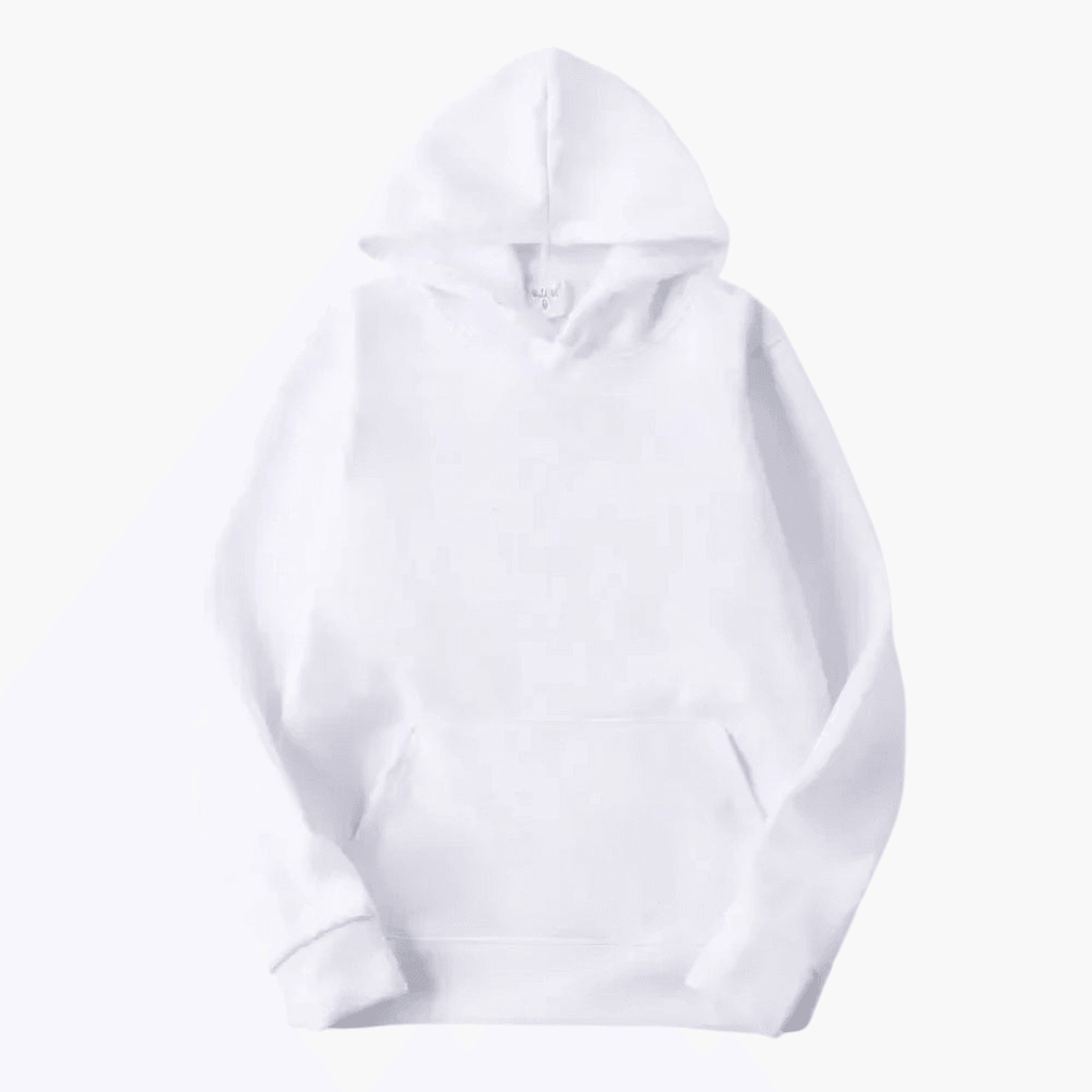 MEELANO Ranches | Herre Hættetrøje med Kængurulomme - Varm Casual Hoodie & Sweatshirt Hvid