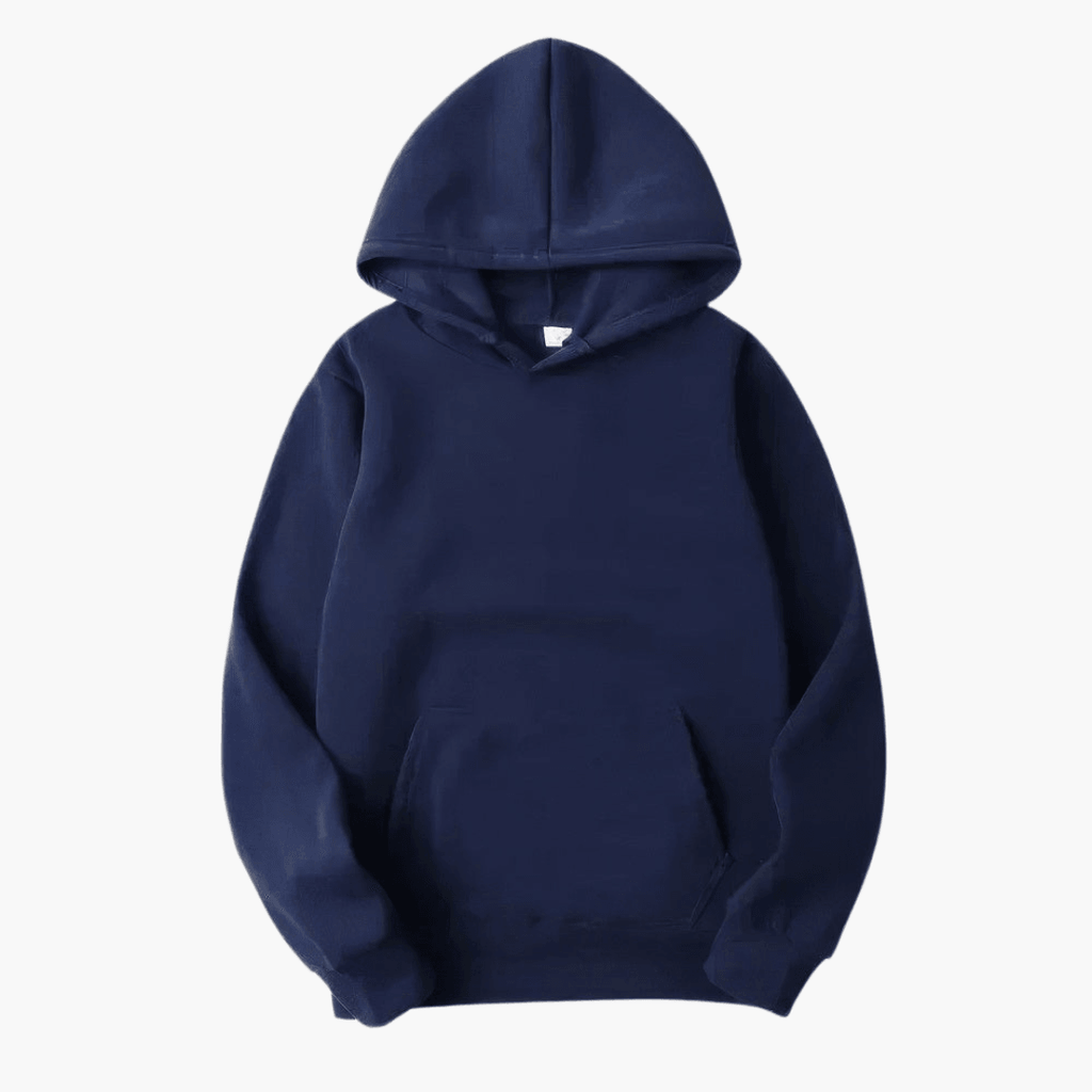 MEELANO Mane | Herre Varm Fleece Hættetrøje med Kængurulomme - Langærmet Hoodie Flåde