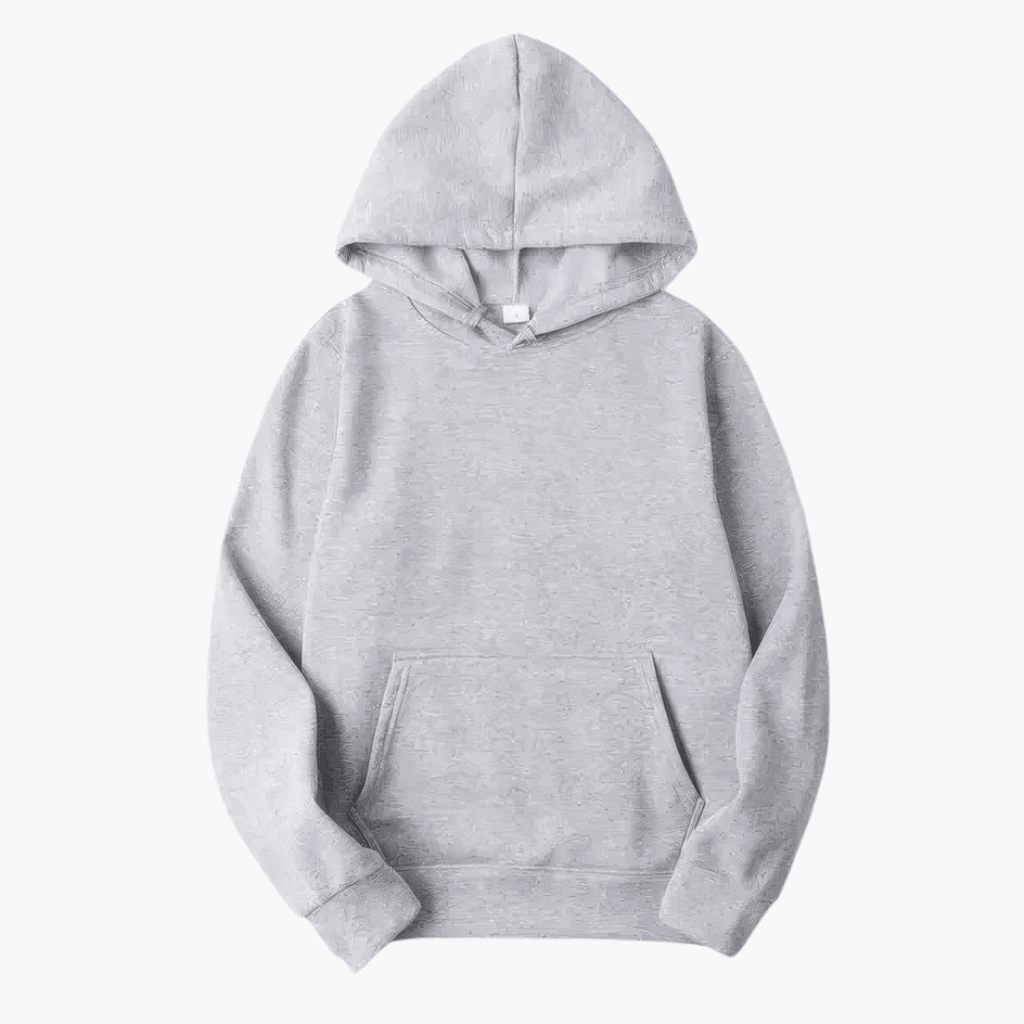 MEELANO Mane | Herre Varm Fleece Hættetrøje med Kængurulomme - Langærmet Hoodie Grå