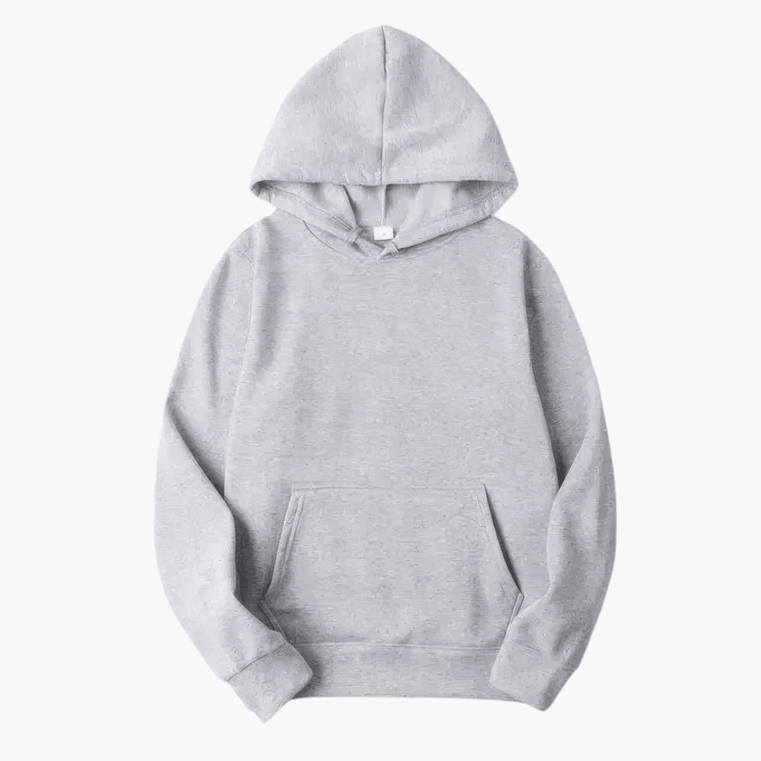 MEELANO Mane | Herre Varm Fleece Hættetrøje med Kængurulomme - Langærmet Hoodie Grå