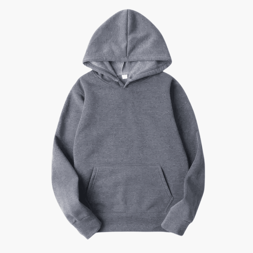 MEELANO Mane | Herre Varm Fleece Hættetrøje med Kængurulomme - Langærmet Hoodie Mørkegrå