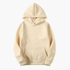 MEELANO Mane | Herre Varm Fleece Hættetrøje med Kængurulomme - Langærmet Hoodie Beige