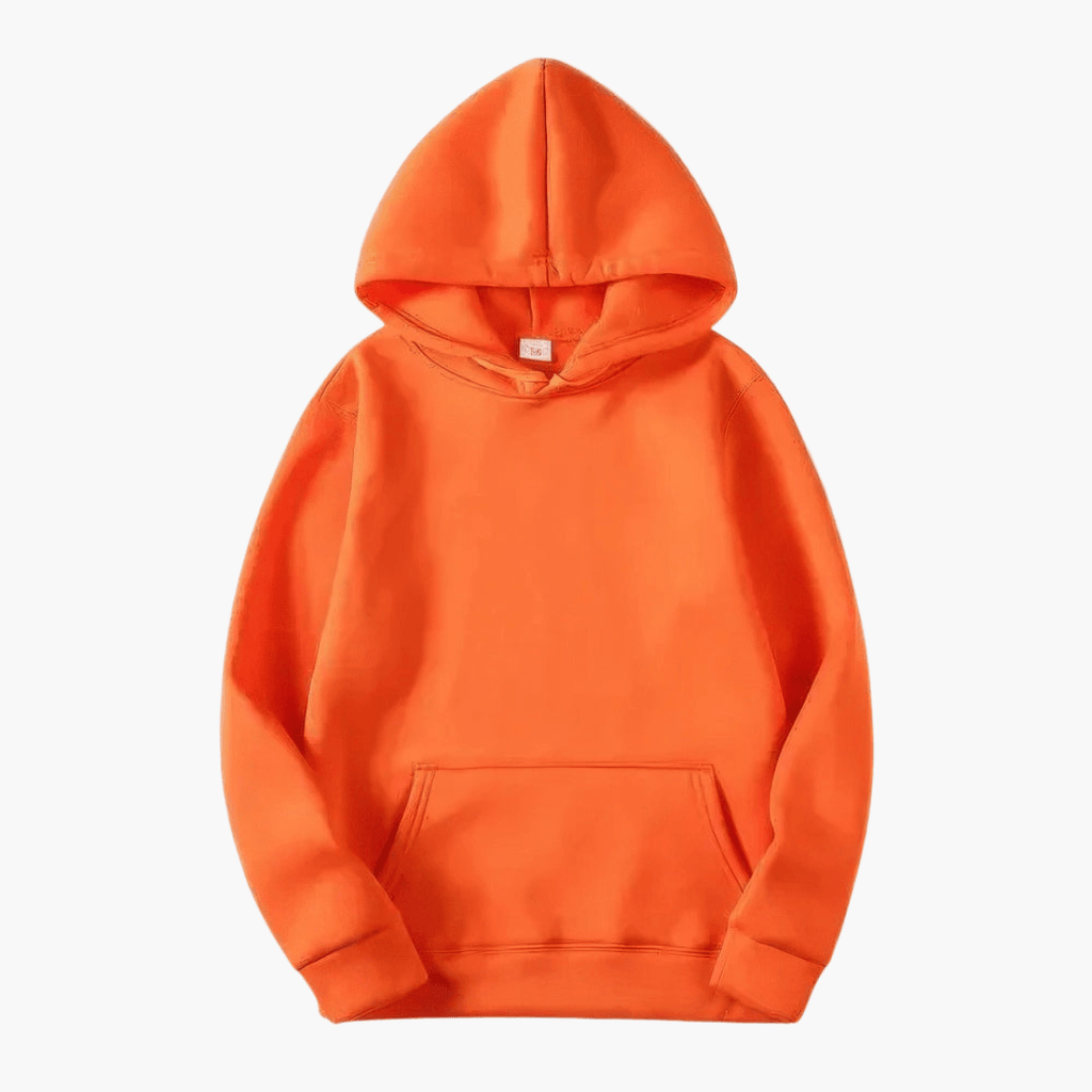 MEELANO Ranches | Herre Hættetrøje med Kængurulomme - Varm Casual Hoodie & Sweatshirt Orange