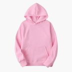 MEELANO Mane | Herre Varm Fleece Hættetrøje med Kængurulomme - Langærmet Hoodie Lyserød