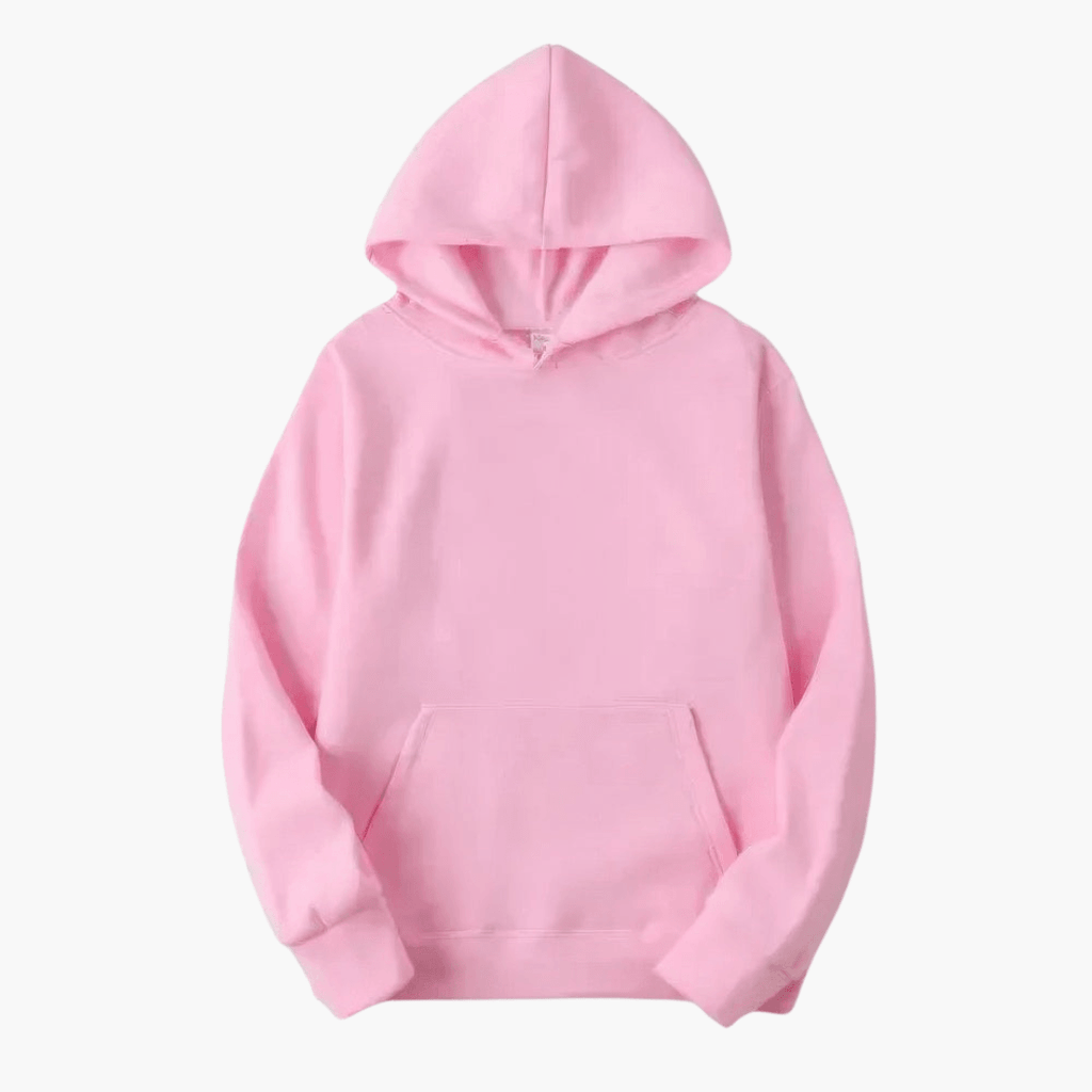 MEELANO Ranches | Herre Hættetrøje med Kængurulomme - Varm Casual Hoodie & Sweatshirt Lyserød