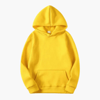 MEELANO Mane | Herre Varm Fleece Hættetrøje med Kængurulomme - Langærmet Hoodie Gul
