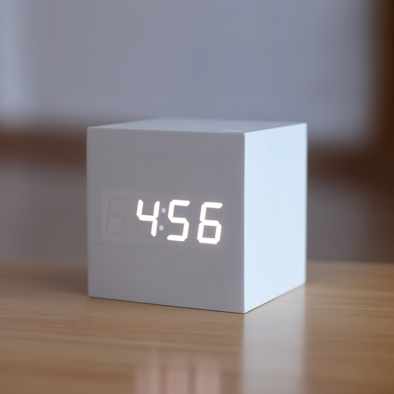 MEELANO Elegant Digitalt LED Træur Med Stilfuld Alarm Og Lys