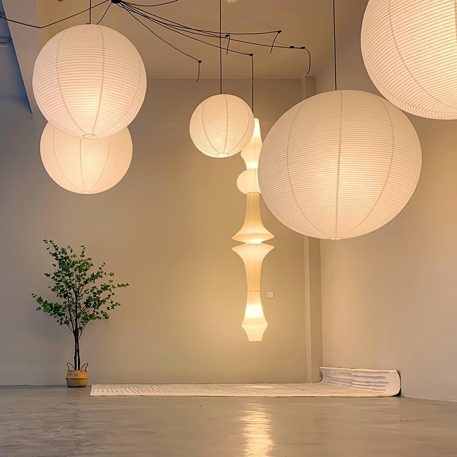 MEELANO ZenLicht Pendellampe – Minimalistisk Design med Rispapirskærm & Varmt Lys (2200–3500K)