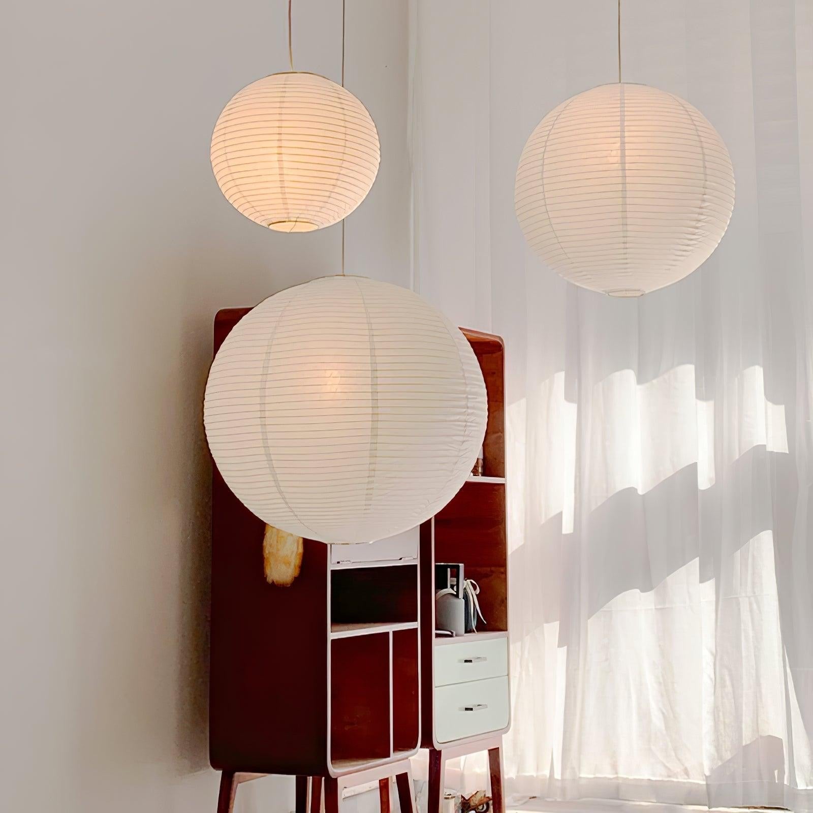 MEELANO ZenLicht Pendellampe – Minimalistisk Design med Rispapirskærm & Varmt Lys (2200–3500K)