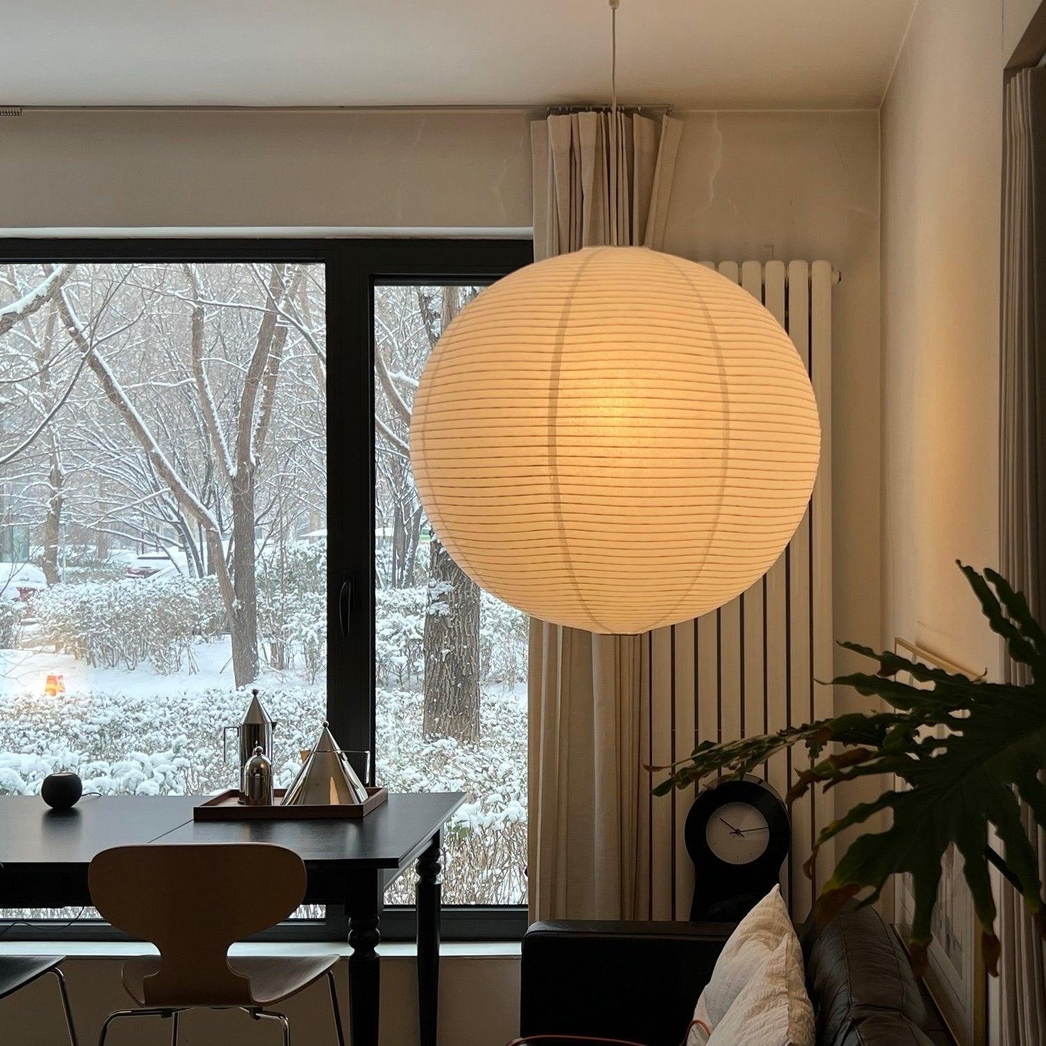MEELANO ZenLicht Pendellampe – Minimalistisk Design med Rispapirskærm & Varmt Lys (2200–3500K)