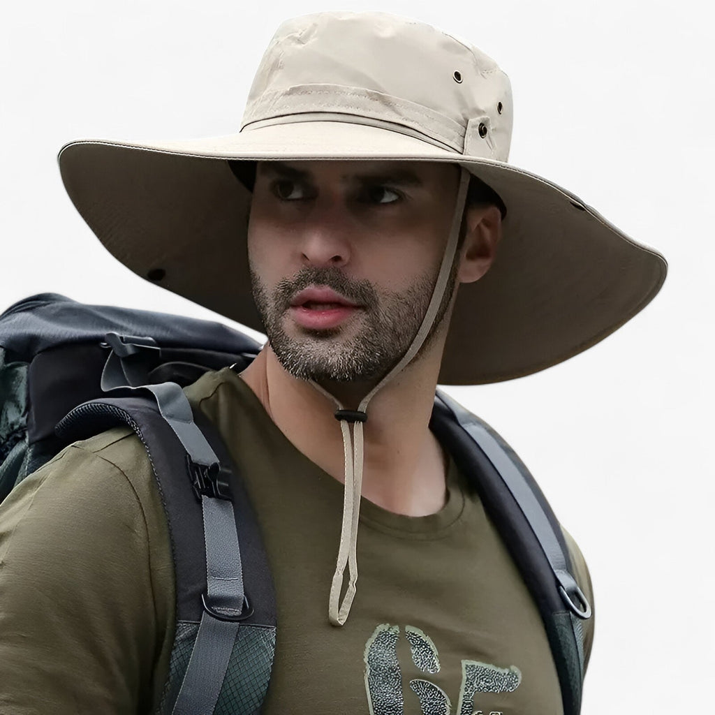 MEELANO Herre/Dame Udendørshat – UV-beskyttelse & Vandafvisende Khaki 58-60cm