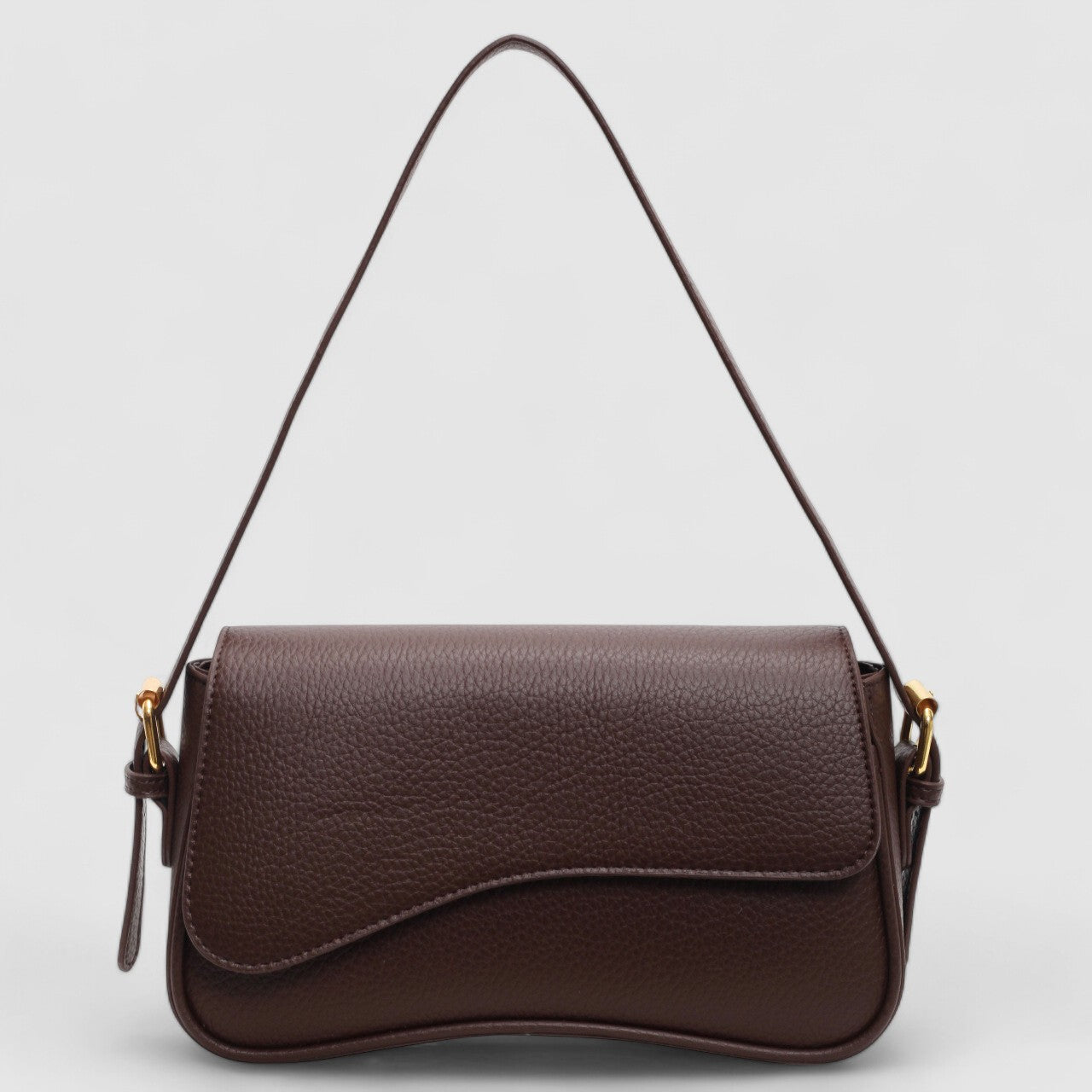 MEELANO Luna | Dame Håndtaske – Bølget Design, Premium Vegansk Læder & Elegant Stil Brun