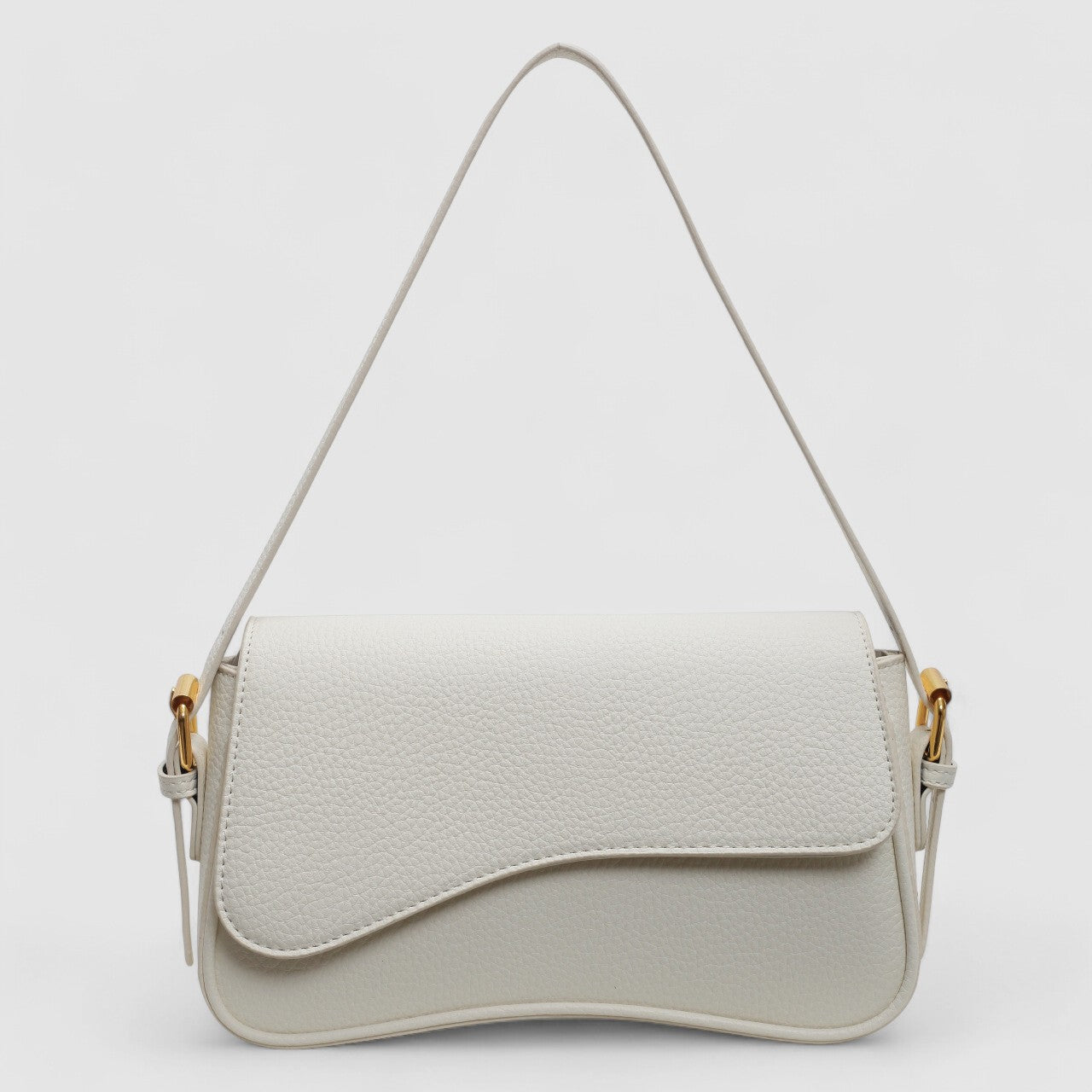 MEELANO Luna | Dame Håndtaske – Bølget Design, Premium Vegansk Læder & Elegant Stil Hvid
