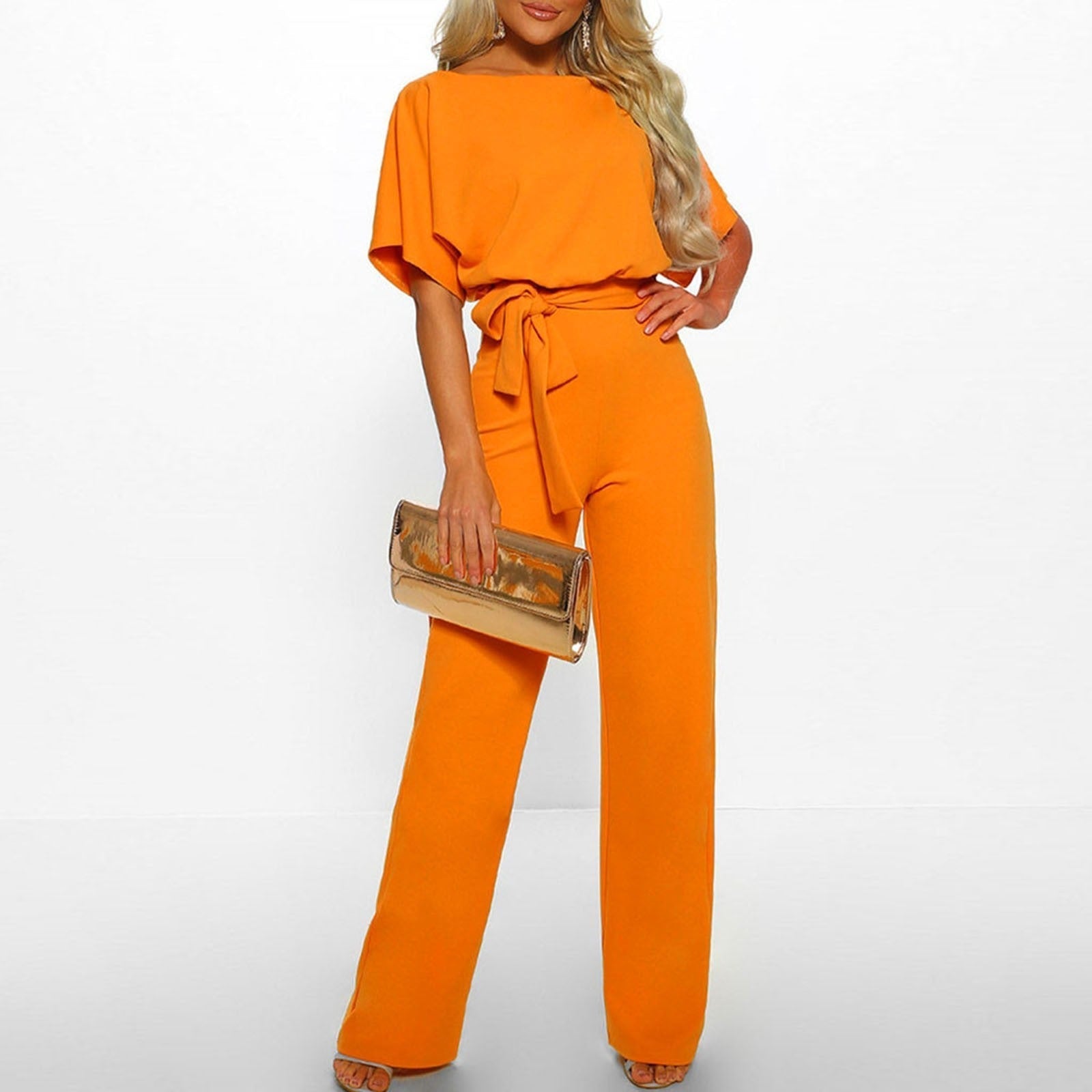MEELANO Dame Stilfuld Jumpsuit Til Hverdags Og Festlige Anledninger - Overall Gul