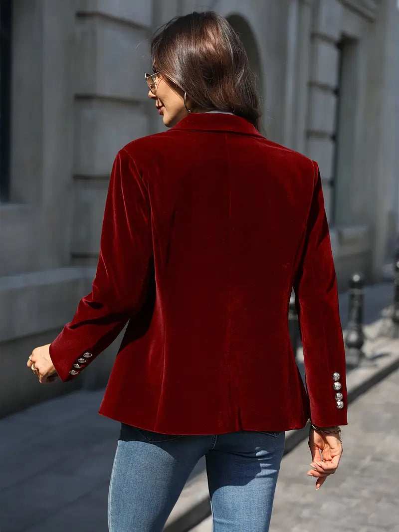 MEELANO Viola | Dame Figursyet Blazerjakke - Elegant Langærmet Blazer & Business Jakke