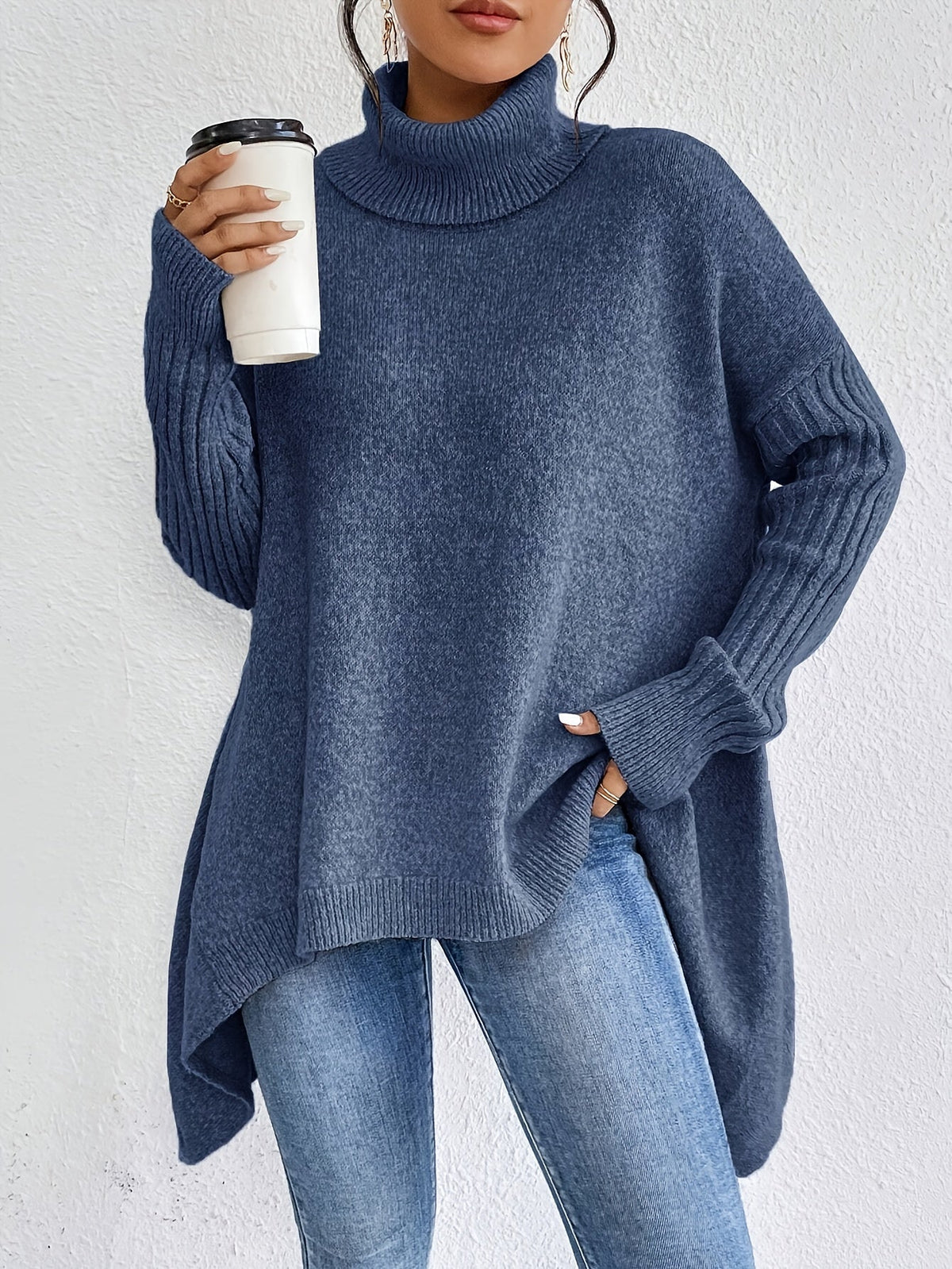 Dôre | Dame Løstsiddende Sweater - Oversized Varm Striktrøje