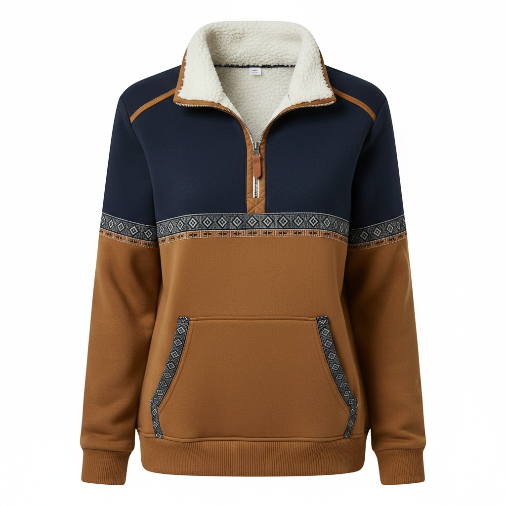 MEELANO Isana | Dame Blød Striktrøje med Rund Hals - Oversized Varm Pullover
