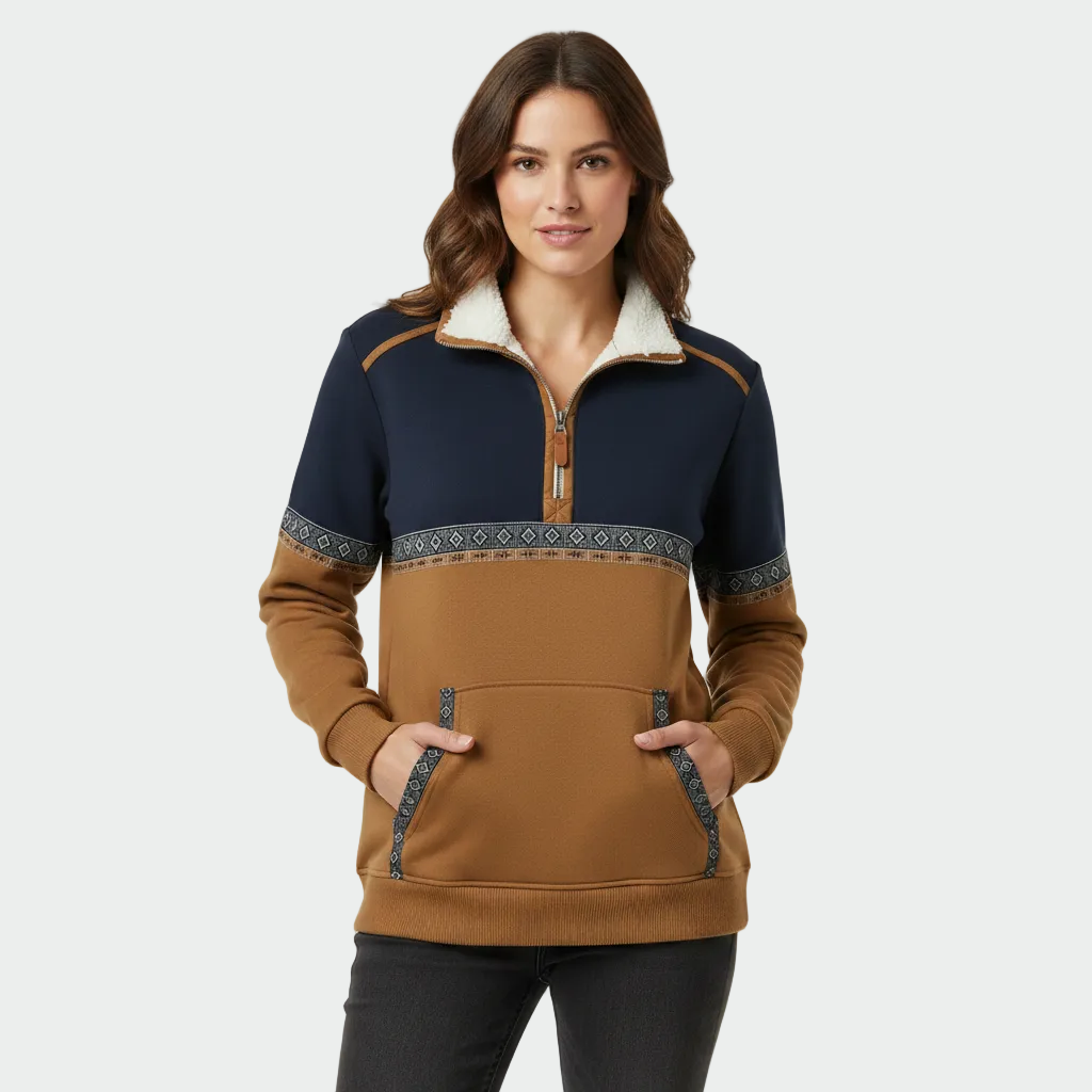 MEELANO Isana | Dame Blød Striktrøje med Rund Hals - Oversized Varm Pullover
