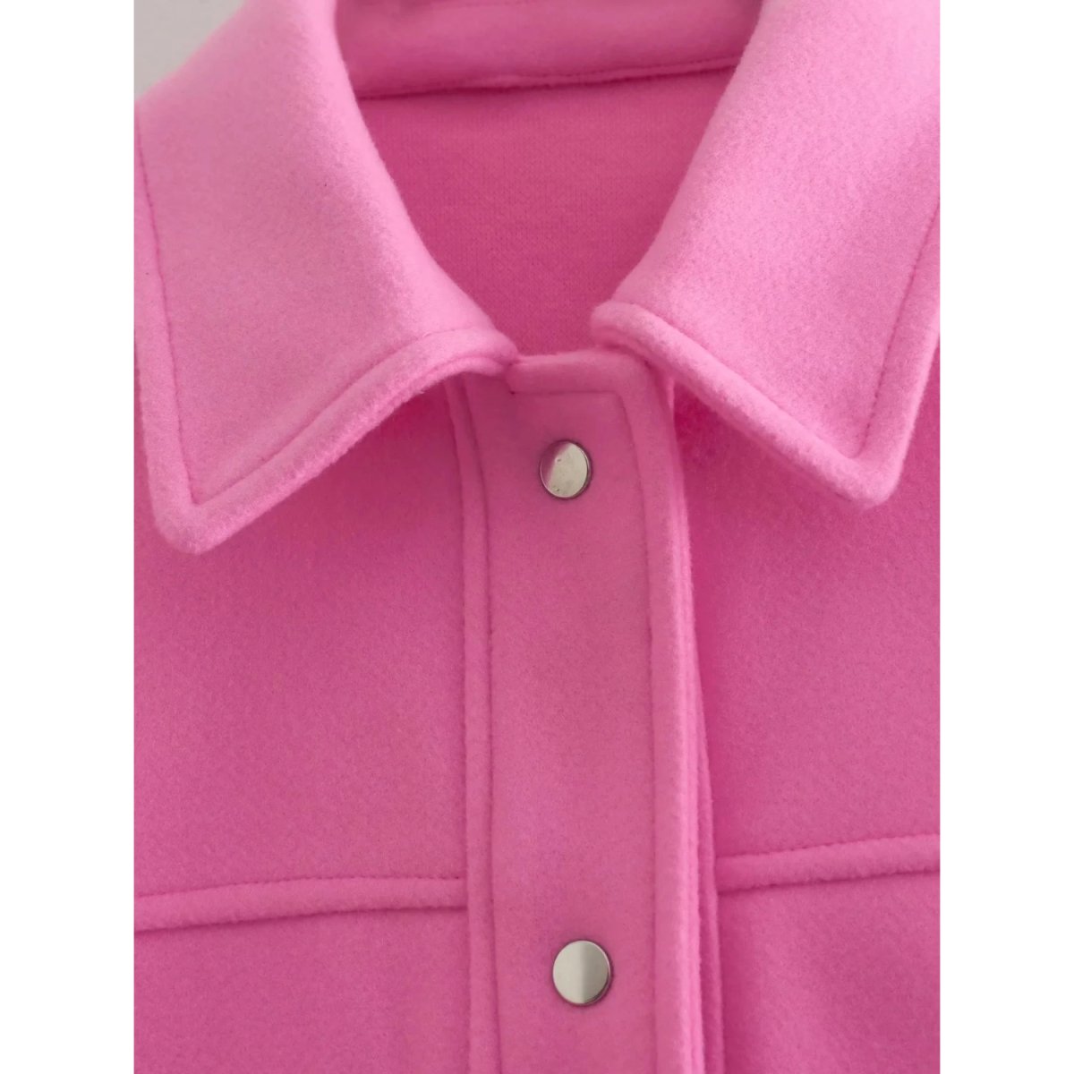 MEELANO Abi - Chic Overgangsjakke Dame - Kort Jakke med Knapper og Lommer til Hverdagsbrug