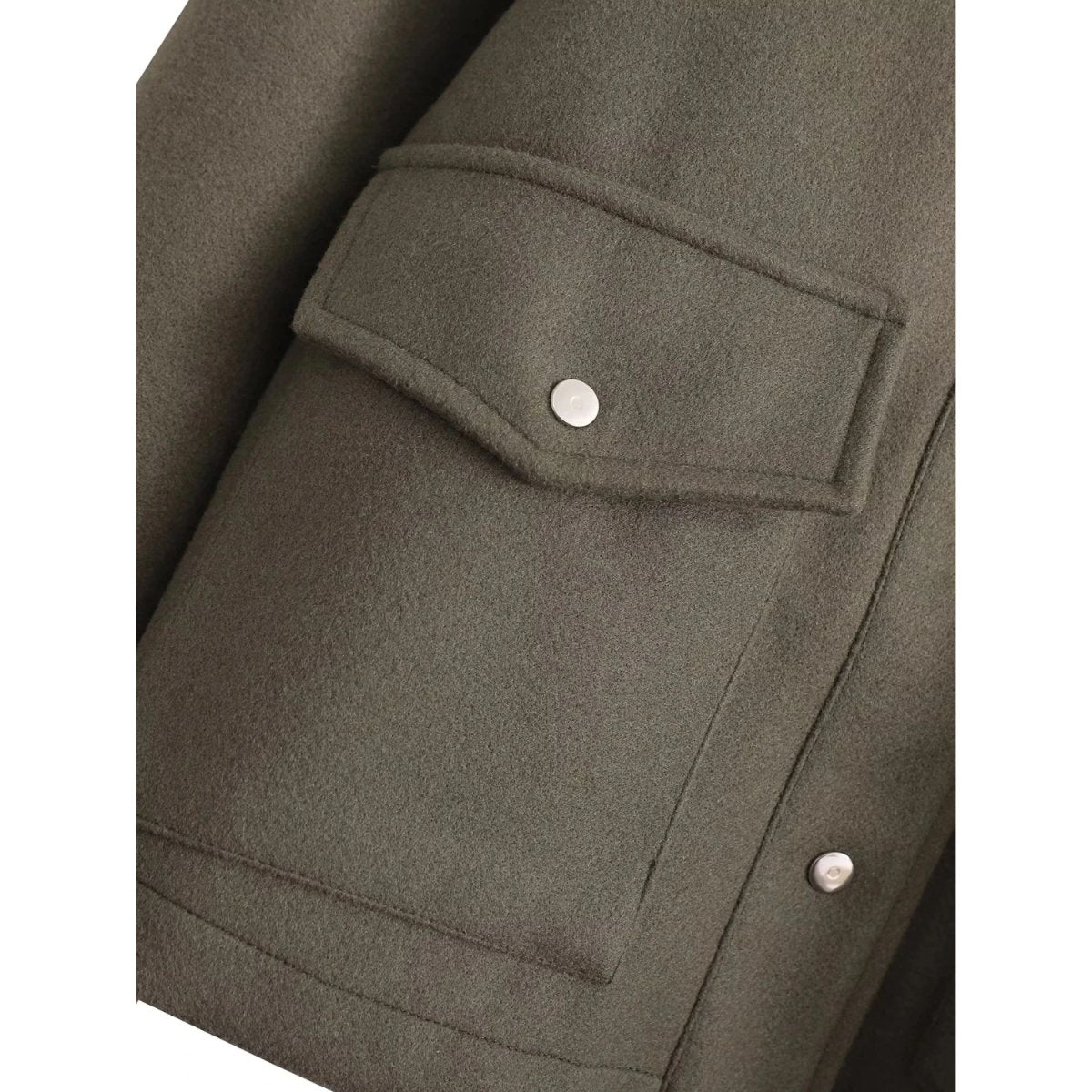 MEELANO Abi - Chic Overgangsjakke Dame - Kort Jakke med Knapper og Lommer til Hverdagsbrug