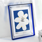 MEELANO Neon Akrylramme i Retro 80'er-stil – Farverig Fotoramme til Væg eller Bord, 16x21 til 40x50 cm Blå