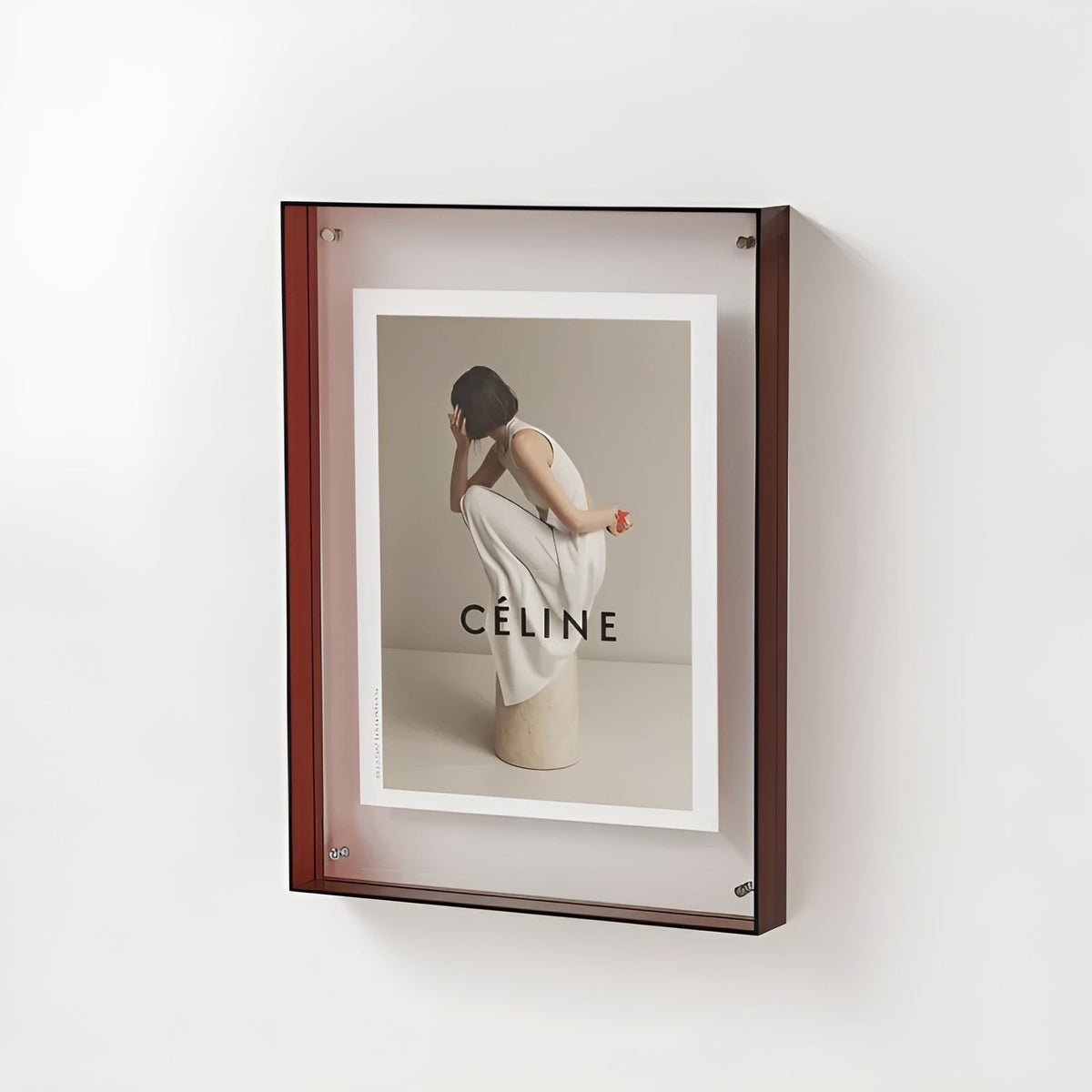 MEELANO Neon Akrylramme i Retro 80'er-stil – Farverig Fotoramme til Væg eller Bord, 16x21 til 40x50 cm Brun