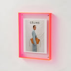 MEELANO Neon Akrylramme i Retro 80'er-stil – Farverig Fotoramme til Væg eller Bord, 16x21 til 40x50 cm Knaldrød
