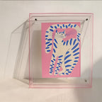 MEELANO Neon Akrylramme i Retro 80'er-stil – Farverig Fotoramme til Væg eller Bord, 16x21 til 40x50 cm