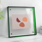 MEELANO Neon Akrylramme i Retro 80'er-stil – Farverig Fotoramme til Væg eller Bord, 16x21 til 40x50 cm Grøn
