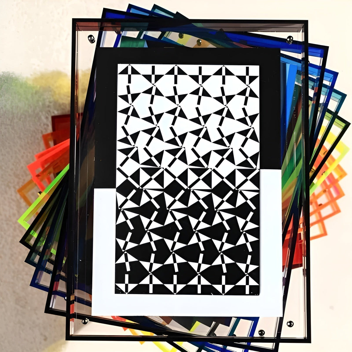 MEELANO Neon Akrylramme i Retro 80'er-stil – Farverig Fotoramme til Væg eller Bord, 16x21 til 40x50 cm