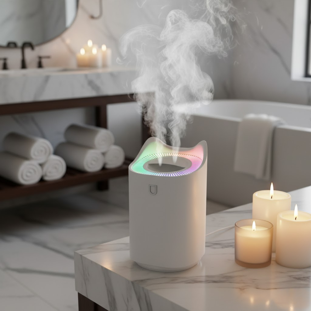 MEELANO AeroMist | Ultrasonisk Luftfugter – Frisk Luft og Bedre Søvn