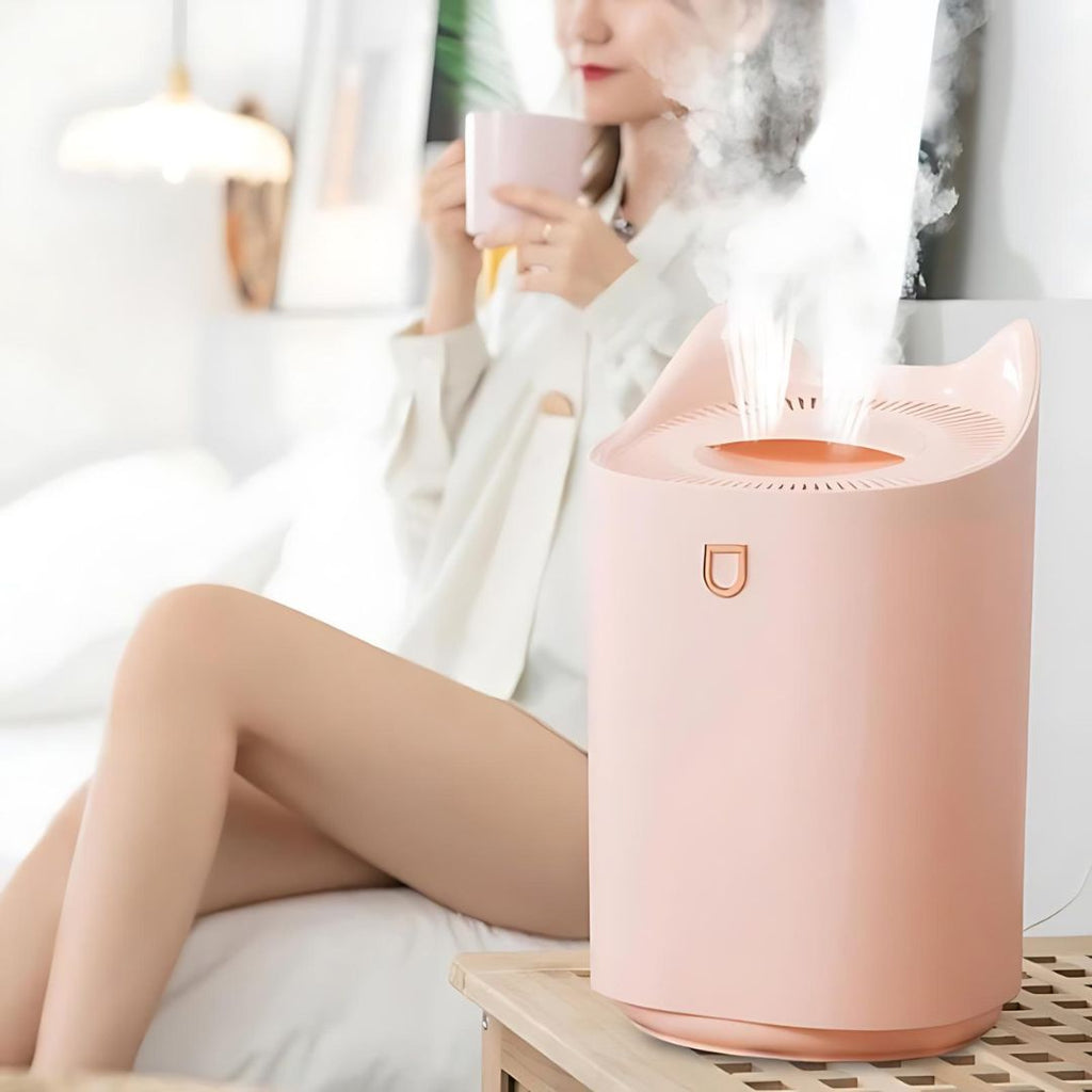 MEELANO AeroMist | Ultrasonisk Luftfugter – Frisk Luft og Bedre Søvn Pink